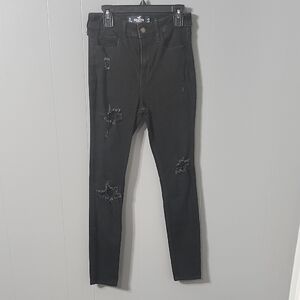 Hollister Black Ripped Skinny Jeans